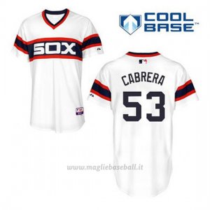 Maglia Baseball Uomo Chicago White Sox Melky Cabrera 53 Bianco Alterner Cool Base