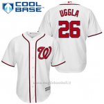 Maglia Baseball Uomo Washington Nationals Dan Uggla 26 Bianco 1ªCool Base