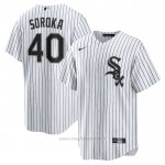Maglia Baseball Uomo Chicago White Sox Michael Soroka Home Replica Bianco