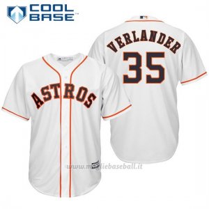 Maglia Baseball Uomo Houston Astros 35 Justin Verlander Biancohome Giocatore Cool Base