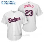 Maglia Baseball Uomo Los Angeles Dodgers 2017 Estrellas y Rayas Adrian Gonzalez Bianco Cool Base