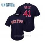 Maglia Baseball Uomo Boston Red Sox Chris Sale Cool Base Alternato Majestic Official Blu