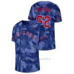 Maglia Baseball Hombre Chicago Cubs Jose Quintana Camuffamento Autentico Collezione Blu