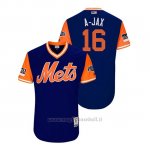 Maglia Baseball Uomo New York Mets Austin Jackson 2018 Llws Players Weekend A Jax Royal