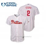 Maglia Baseball Bambino Philadelphia Phillies Jean Segura Cool Base Replica 1ªBlanco