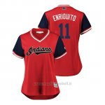 Maglia Baseball Donna Cleveland Indians Jose Ramirez 2018 Llws Players Weekend Enriquito Rosso