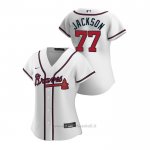 Maglia Baseball Donna Atlanta Braves Luke Jackson 2020 Replica Primera Bianco