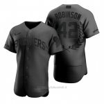 Maglia Baseball Uomo Milwaukee Brewers Jackie Robinson Award Collection Retired Number Nero