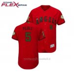 Maglia Baseball Uomo Los Angeles Angels Albert Pujols 2018 Dia de los Caidos Flex Base Scarlet