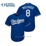 Maglia Baseball Uomo Los Angeles Dodgers Manny Machado Cool Base Official Majestic Alternato Royal
