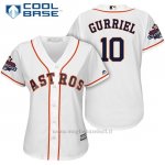 Maglia Baseball Donna Houston Astros 2017 World Series Campione Yuli Gurriel Bianco Cool Base