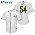 Maglia Baseball Uomo Cincinnati Reds 54 Rookie Davis Bianco2018 Alterner Cool Base