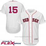 Maglia Baseball Uomo Boston Red Sox 15 Dustin Pedroia Bianco Flex Base Autentico Collezione