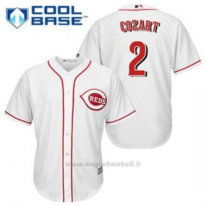 Maglia Baseball Uomo Cincinnati Reds Zack Cozart 2 Bianco 1ªCool Base