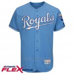 Maglia Baseball Uomo Kansas City Royals Blank Light Blu Flex Base Autentico Collezione