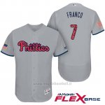 Maglia Baseball Uomo Philadelphia Phillies 2017 Estrellas y Rayas Maikel Franco Grigio Flex Base