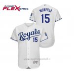 Maglia Baseball Uomo Kansas City Royals Whit Merrifield 150th Aniversario Patch Flex Base Bianco
