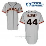 Maglia Baseball Uomo San Francisco Giants Willie Mccovey 44 Grigio Cool Base