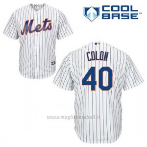 Maglia Baseball Uomo New York Mets Bartolo Colon 40 Bianco 1ªCool Base
