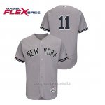 Maglia Baseball Uomo New York Yankees Brett Gardner 150th Aniversario Patch Flex Base Grigio