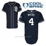 Maglia Baseball Uomo San Diego Padres Wil Myers 4 Blu Blu Alterner Cool Base