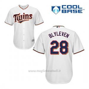 Maglia Baseball Uomo Minnesota Twins Bert Blyleven 28 Bianco 1ªCool Base