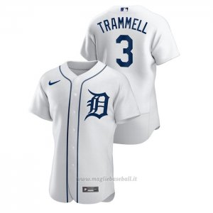 Maglia Baseball Uomo Detroit Tigers Alan Trammell Autentico Bianco