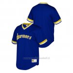 Maglia Baseball Uomo Seattle Mariners Cooperstown Collection Mesh Wordmark V-neck Blu