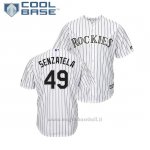 Maglia Baseball Uomo Rockies Antonio Senzatela Cool Base Majestic 1ªBianco