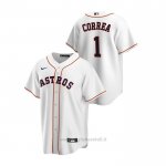Maglia Baseball Uomo Houston Astros Carlos Correa Replica Primera Bianco