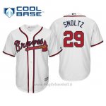 Maglia Baseball Uomo Atlanta Braves John Smoltz Cool Base Majestic 1ª2019 Bianco
