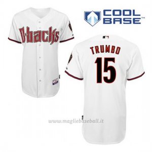 Maglia Baseball Uomo Arizona Diamondbacks 15 Mark Trumbo 1ªBianco Cool Base