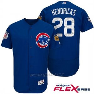 Maglia Baseball Uomo Chicago Cubs 28 Kyle Hendricks 2017 Allenamento Primaverile Flex Base Giocatore