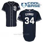 Maglia Baseball Uomo San Diego Padres Andrew Cashner 34 Blu Blu Alterner Cool Base