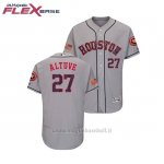 Maglia Baseball Uomo Astros Jose Altuve 2018 Stars & Stripes Flex Base Grigio
