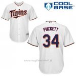 Maglia Baseball Uomo Minnesota Twins Kirby Puckett 34 Bianco 1ªCool Base