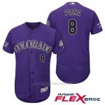 Maglia Baseball Uomo Colorado Rockies Gerardo Parra 8 Viola 25th Season Flex Base