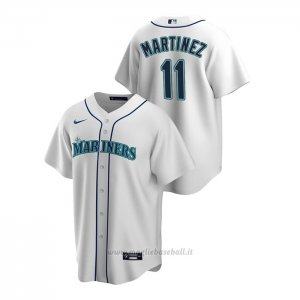 Maglia Baseball Uomo Seattle Mariners Edgar Martinez Replica Primera Bianco