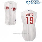 Maglia Baseball Uomo Cincinnati Reds Joey Votto 19 Bianco Vest Style Cool Base