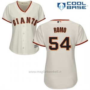 Maglia Baseball Donna San Francisco Giants San Francisco Sergio Romo Cool Base Crema