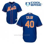Maglia Baseball Uomo New York Mets Bartolo Colon 40 Blu Alterner 1ªCool Base