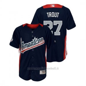 Maglia Baseball Bambino All Star Game Majestic Mike Trout 2018 1ªRun Derby American League Blu