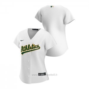 Maglia Baseball Donna Oakland Athletics Replica 2020 Primera Bianco