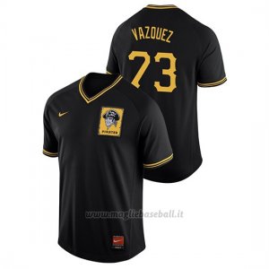 Maglia Baseball Hombre Pittsburgh Pirates Felipe Vazquez Cooperstown Coleccion Legend Nero