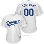 Maglia Los Angeles Dodgers Personalizzate Bianco
