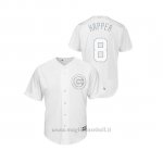 Maglia Baseball Hombre Chicago Cubs 8 Ian Happ 2019 Players Weekend Happer Replica Bianco