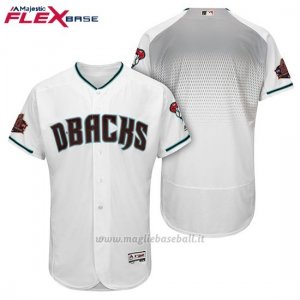 Maglia Baseball Uomo Arizona Diamondbacks Bianco Aqua 1ª20 Anniversario Flex Base