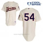 Maglia Baseball Uomo Minnesota Twins Ervin Santana 54 Crema Alterner Cool Base