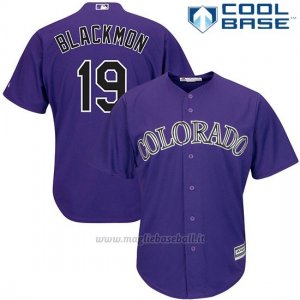 Maglia Baseball Uomo Colorado Rockies Charlie Neromon 19 Viola Cool Base