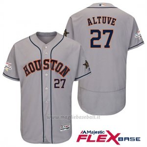 Maglia Baseball Uomo Houston Astros Jose Altuve Grigio 2017 Mlb All Star Game Flex Base